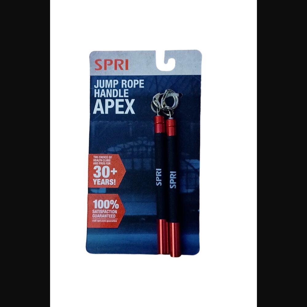 Spri Apex 6" Length Light Weight Non Slip Straight And Thin Jump Rope Handles